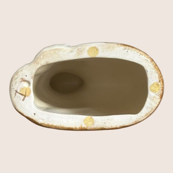 🐈 NS GUSTIN COMPANY STYLE CERAMIC ORANGE WHITE TABBY CAT PRIMITIVE HAND PAINTED - Picture 7 of 7